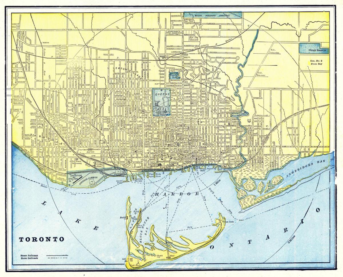 Mapa antigo de Toronto